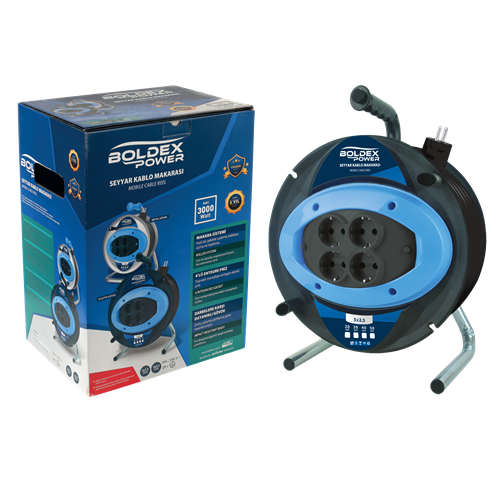 BOLDEX MAKARALI KABLO PLASTİK GÖVDE 30 mt 3x2,5 mm